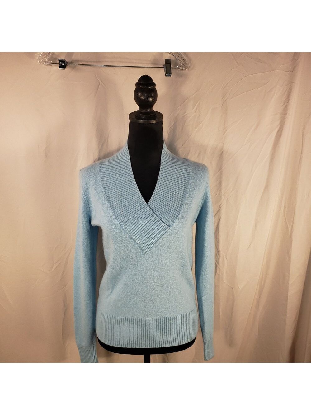 Forte Cashmere Sweater in Soft Blue - M